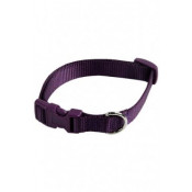 Collar ajustable nylon 10mmx20-30cm, violeta