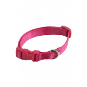 Collar ajustable nylon 10mmx20-30cm, rosa