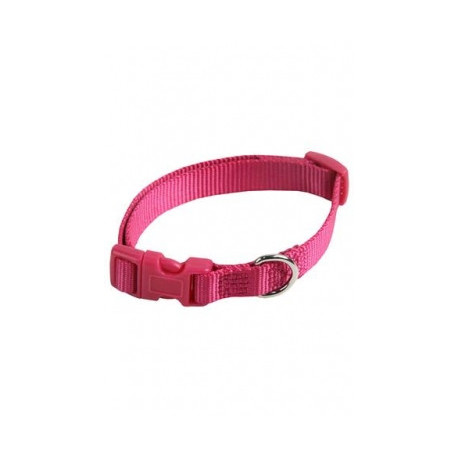 Collar ajustable nylon 20mmx40-55cm, rosa