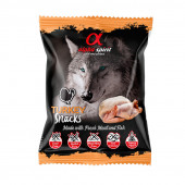 Alpha Spirit Snacks de Pavo perro (24 bolsas x 50g) Caja Expositora