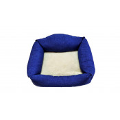 Siesta Cama Azul Cojín Borreguito 55cm