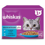 Whiskas Multipk Sabores Mar 12u/100g (x4)